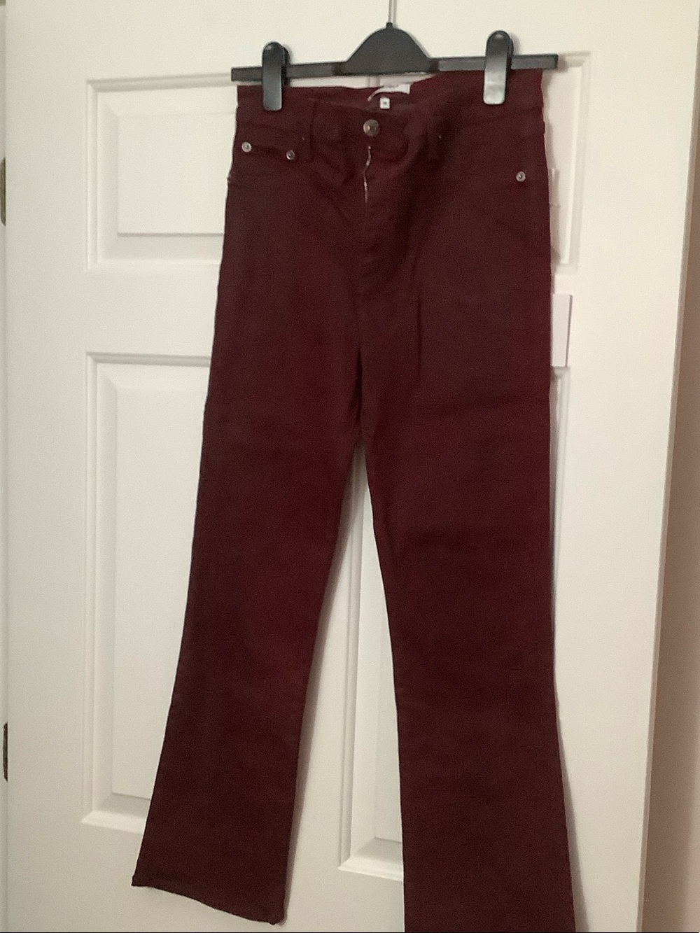 pistola Burgundy High-Rise Straight Pants